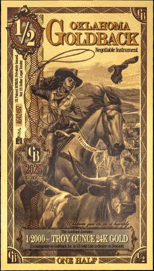 1/2 Oklahoma Goldback