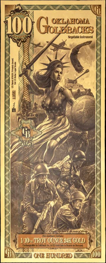 100 Oklahoma Goldback